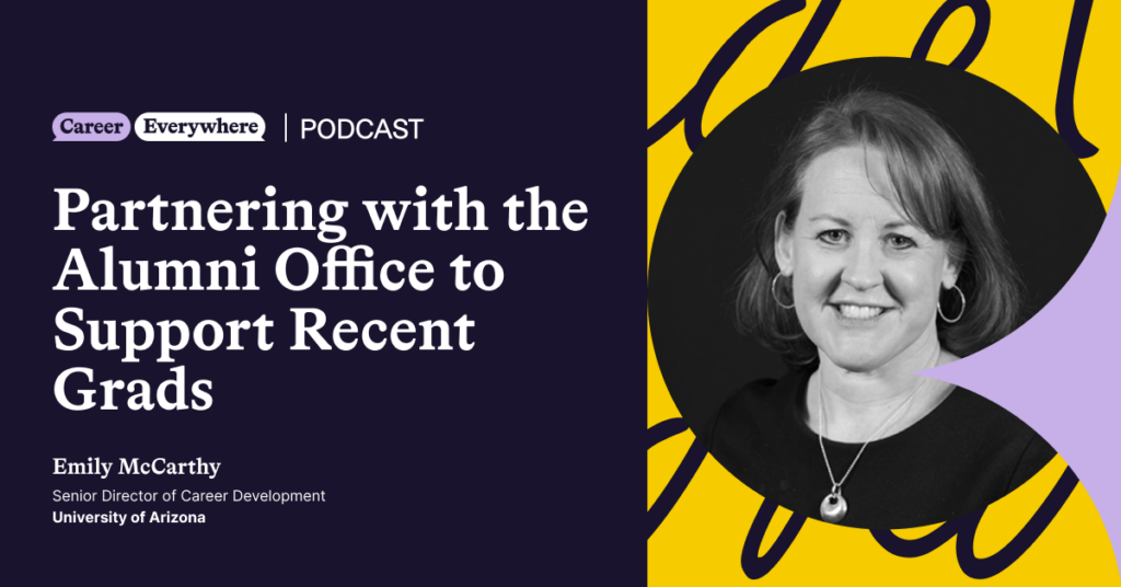 Designed image with the podcast guest's photo and the title of the episode on it