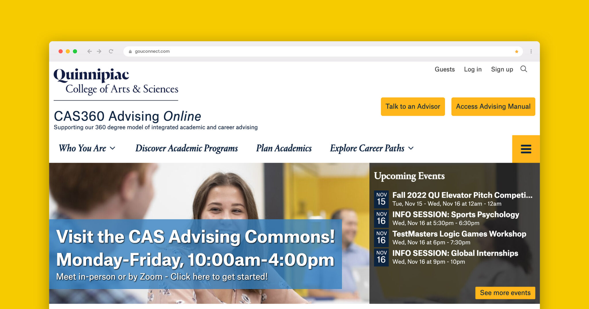 Quinnipiac's Hybrid Approach of Linking Curriculum to Career uConnect